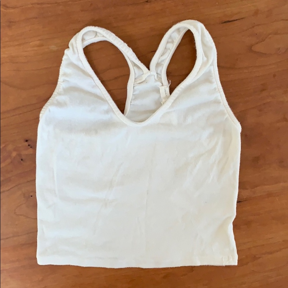 Beige/White Urban Outfitters Crop Top